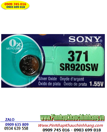 Sony SR920SW/371, Pin đồng hồ đeo tay 1.55v Sony SR920SW/371